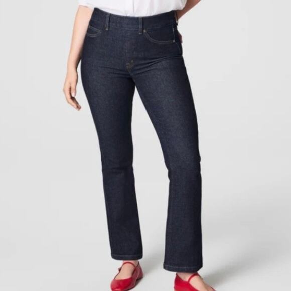 SPANX | Stretch Kick Flare Jeans Denim Pull-On Ankle Cropped Length | Size 1X - Picture 1 of 9